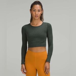 Lululemon Ebb To Street Long Sleeve Shirt - Smoked Spruce